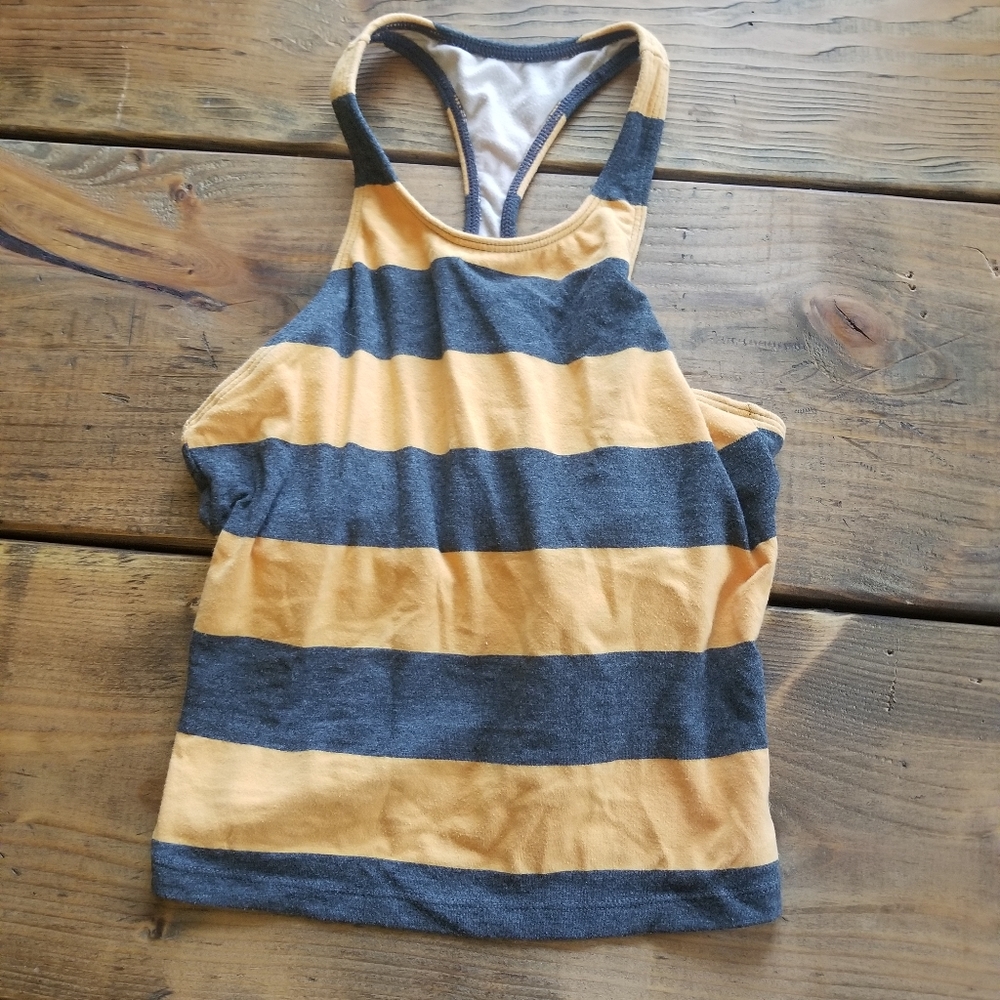Orange & Grey Workout Top